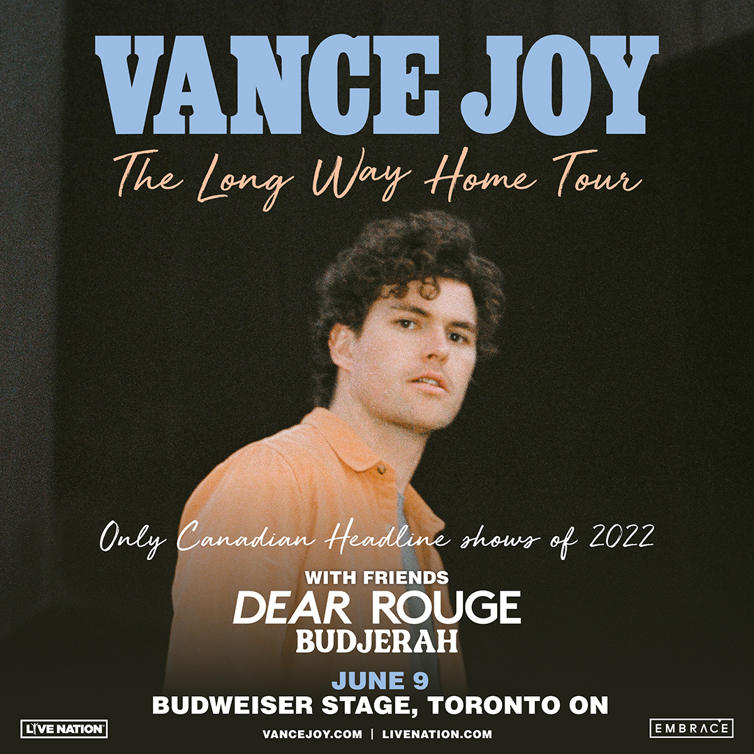 VANCE JOY The Long Way Home Tour Embrace Presents