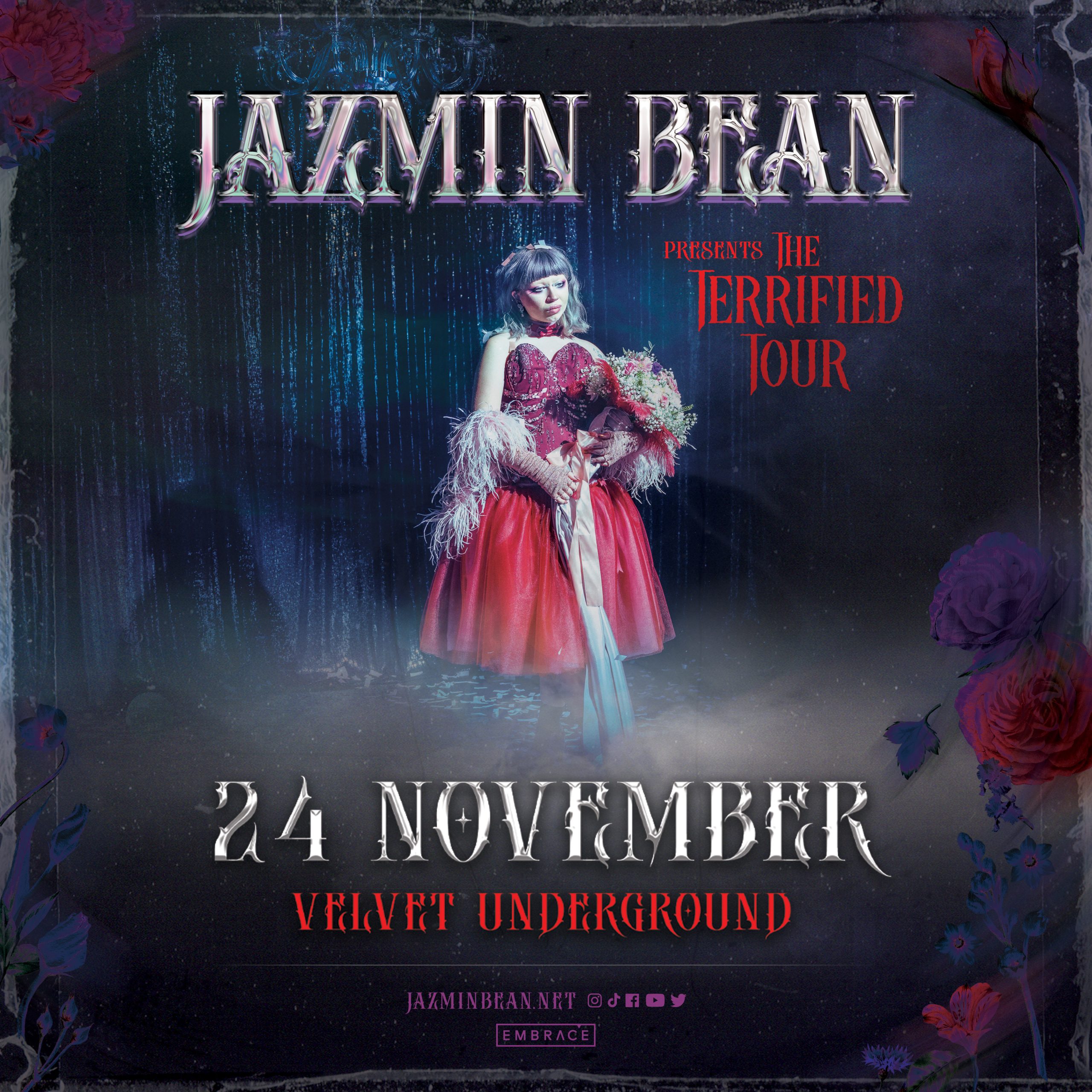 Jazmin Bean THE TERRIFIED TOUR Embrace Presents